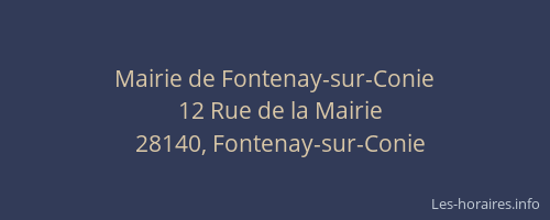 Mairie de Fontenay-sur-Conie