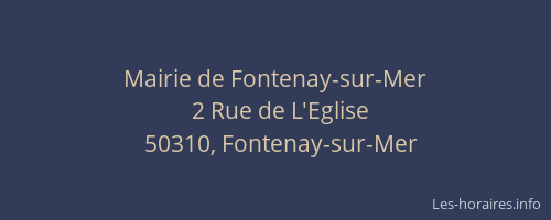 Mairie de Fontenay-sur-Mer