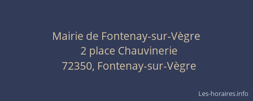 Mairie de Fontenay-sur-Vègre