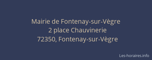 Mairie de Fontenay-sur-V&egrave;gre
