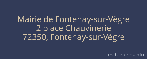 Mairie de Fontenay-sur-Vègre