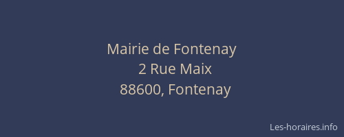 Mairie de Fontenay