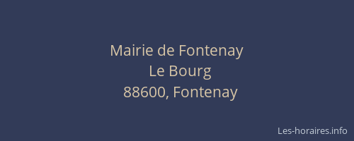 Mairie de Fontenay