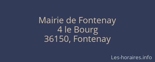 Mairie de Fontenay