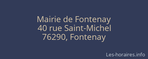 Mairie de Fontenay