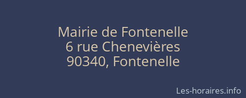 Mairie de Fontenelle