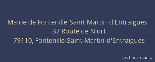 Mairie de Fontenille-Saint-Martin-d'Entraigues