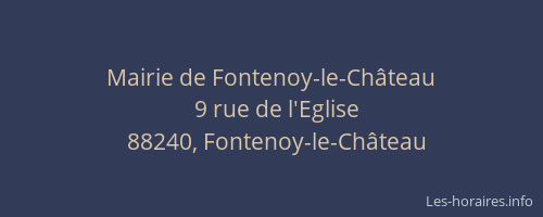 Mairie de Fontenoy-le-Ch&acirc;teau