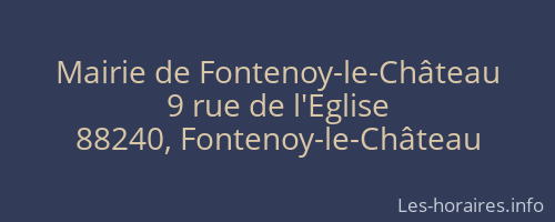 Mairie de Fontenoy-le-Château
