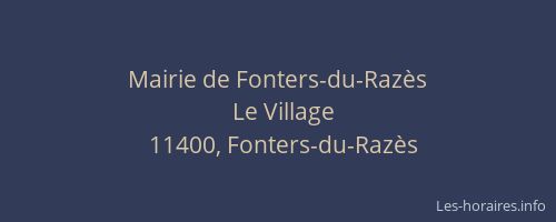 Mairie de Fonters-du-Razès
