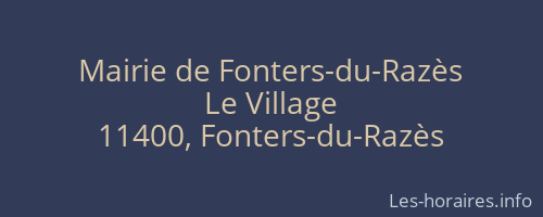 Mairie de Fonters-du-Razès