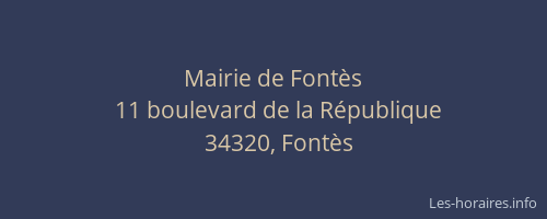 Mairie de Fontès