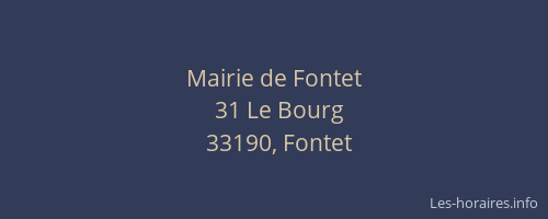 Mairie de Fontet