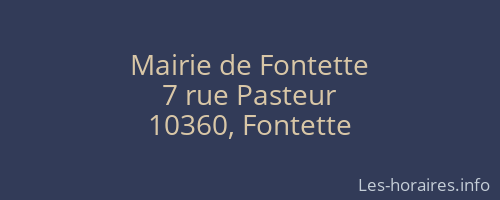 Mairie de Fontette