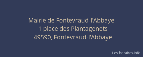 Mairie de Fontevraud-l'Abbaye
