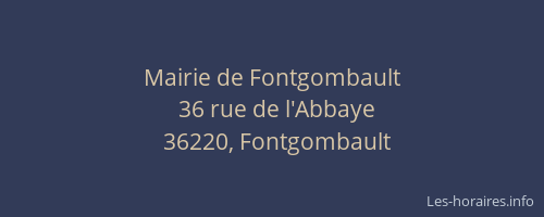 Mairie de Fontgombault