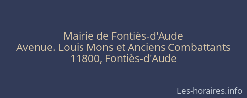 Mairie de Fontiès-d'Aude
