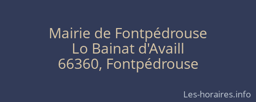 Mairie de Fontpédrouse