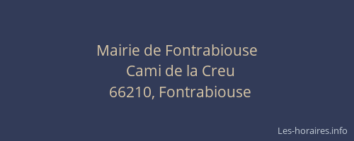 Mairie de Fontrabiouse