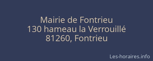 Mairie de Fontrieu