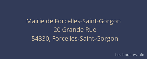Mairie de Forcelles-Saint-Gorgon