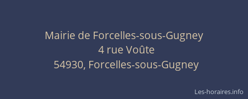Mairie de Forcelles-sous-Gugney