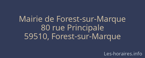 Mairie de Forest-sur-Marque