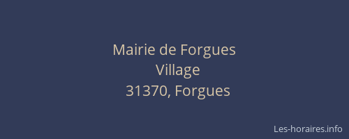 Mairie de Forgues