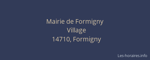 Mairie de Formigny