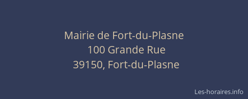 Mairie de Fort-du-Plasne