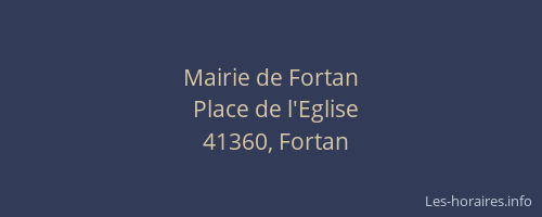 Mairie de Fortan