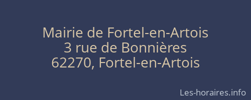 Mairie de Fortel-en-Artois