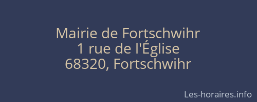 Mairie de Fortschwihr