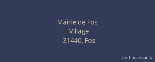Mairie de Fos