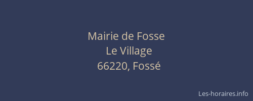 Mairie de Fosse