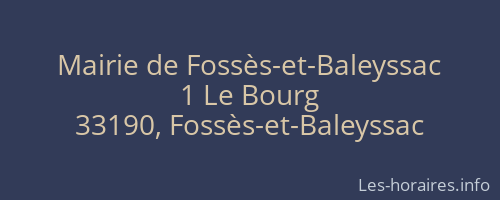 Mairie de Fossès-et-Baleyssac