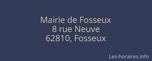 Mairie de Fosseux
