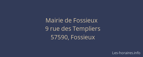 Mairie de Fossieux