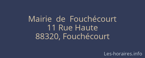 Mairie  de  Fouchécourt