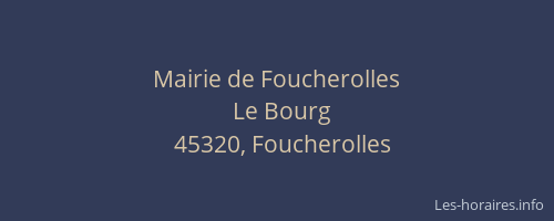 Mairie de Foucherolles