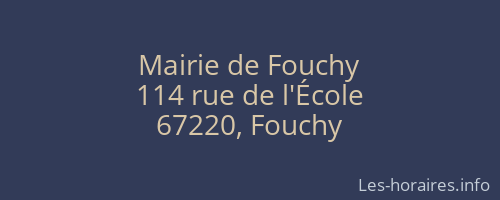 Mairie de Fouchy