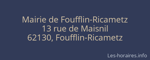 Mairie de Foufflin-Ricametz