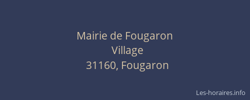 Mairie de Fougaron