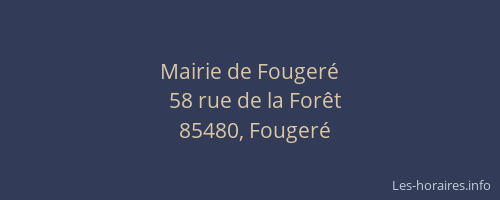 Mairie de Fougeré