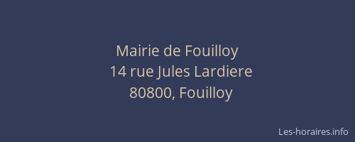 Mairie de Fouilloy