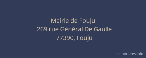 Mairie de Fouju