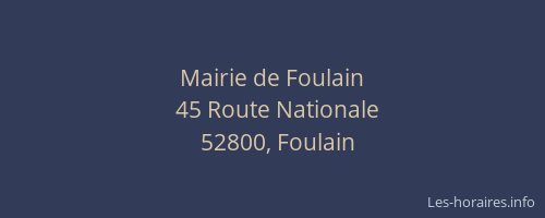 Mairie de Foulain