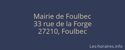 Mairie de Foulbec