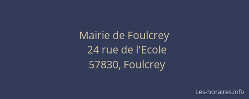 Mairie de Foulcrey