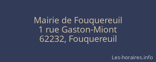 Mairie de Fouquereuil